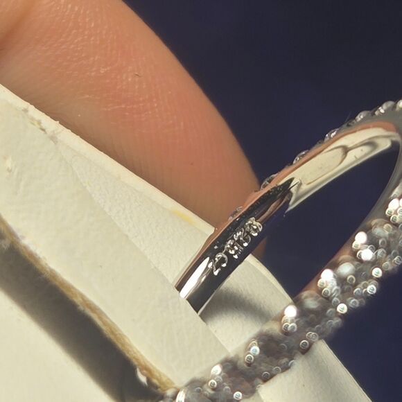 Romance Engagement Sterling Silver Ring Sz 6 - Picture 6 of 8